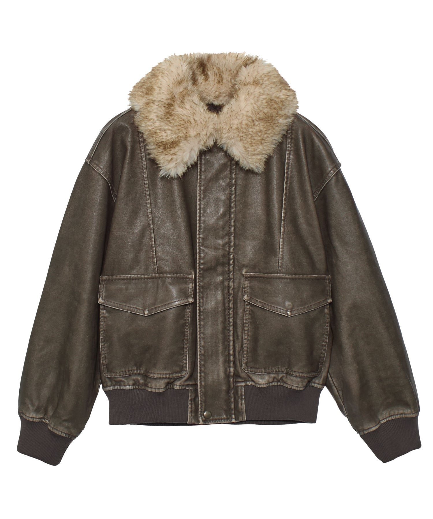 【エックスガール/X-girl】のX-girl/EMBOSSED LOGO PATCH DISTRESSED FAUX LEATHER JACKET インテリア・キッズ・メンズ・レディースファッション・服の通販 founy(ファニー) 　ファッション　Fashion　レディースファッション　Fashion for Women　アウター　Coat / Outerwear Collection　レディースジャケット・軽アウター　Jackets　コンパクト　Compact, Small Size　ジャケット　Jacket, Outerwear　長袖　Long Sleeve, Full Sleeve　パッチ　Patch, Appliqué　ベーシック　Basic, Essential　ミニスカート　Mini Skirt, Short Skirt　冬　Winter / This Winter　BROWN|ID: prp329100004794864 ipo3291000000034789794