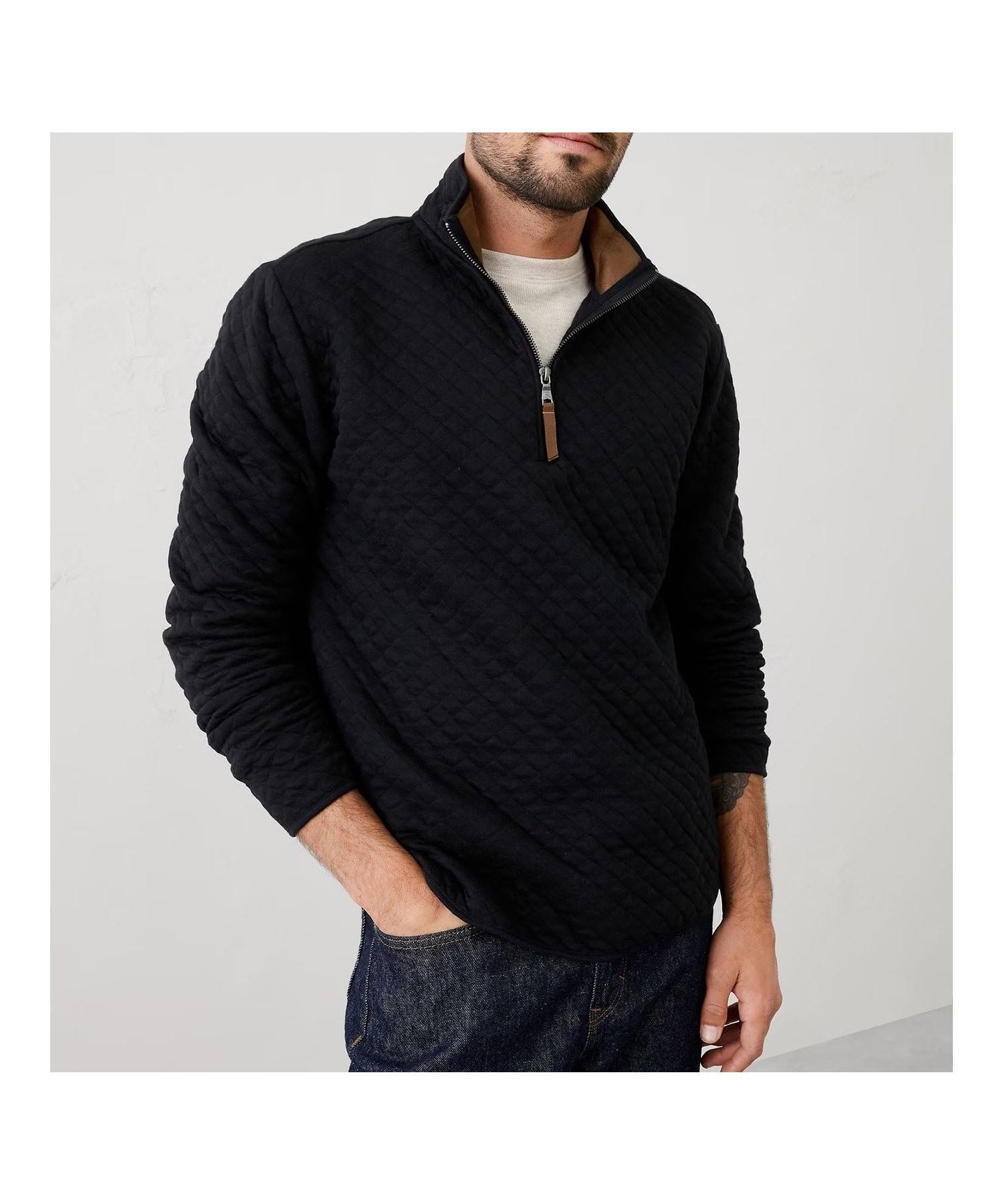 【バナナリパブリック ファクトリーストア/BANANA REPUBLIC FACTORY STORE】のBANANA REPUBLIC FACTORY STORE キルティング ニット ハーフジッププルオーバー 人気、トレンドファッション・服の通販 founy(ファニー) 　ファッション　Fashion　レディースファッション　Fashion for Women　トップス・カットソー　Cut & Sew Tops　ニット　Knit Tops & Sweaters　カジュアルプルオーバー・ニットトップス　Pullovers & Knit Tops / Casual Pullovers　キルティング　Quilted, Quilting　モダン　Modern, Contemporary　 other-1|ID: prp329100004794867 ipo3291000000034789806