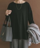 【アイテムズアーバンリサーチ/ITEMS URBAN RESEARCH】のシルケットボートネックロンTシャツ 人気、トレンドファッション・服の通販 founy(ファニー) ファッション Fashion レディースファッション Fashion for Women トップス・カットソー Cut & Sew Tops シャツ・ブラウス・オフィスカジュアル Elegant Blouses & Button-Ups ロングTシャツ・Tシャツ Longline T-Shirts & Tees 2025年 2025 2025-2026秋冬・A/W Autumn/Winter 2025–26 AW25–26 冬 Winter / This Winter インナー Innerwear カットソー Cut and Sewn Top シルケット Silket, Silky Cotton A/W・秋冬 Autumn/Winter thumbnail ブラック|ID: prp329100004794870 ipo3291000000034789832