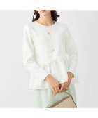 【ノーリーズ/NOLLEY'S】の《セットアップ対応》ウォッシャブルダンボール×オーガンジーペプラムプルオーバー 人気、トレンドファッション・服の通販 founy(ファニー) ファッション Fashion レディースファッション Fashion for Women トップス・カットソー Cut & Sew Tops カジュアルプルオーバー・ニットトップス Pullovers & Knit Tops / Casual Pullovers 2026年 2026 おすすめ Recommended / Our Picks オーガンジー Organza Fabric ストレッチ Stretch, Stretchy Fabric セットアップ Set-Up, Coordinated Outfit デニム Denim, Jeans Material thumbnail ホワイト|ID: prp329100004794872 ipo3291000000035091479