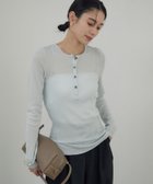 【サロン アダム エ ロペ/SALON adam et rope'】の鹿の子フライスヘンリーネックプルオーバー 人気、トレンドファッション・服の通販 founy(ファニー) ファッション Fashion レディースファッション Fashion for Women トップス・カットソー Cut & Sew Tops カジュアルプルオーバー・ニットトップス Pullovers & Knit Tops / Casual Pullovers インナー Innerwear ヴィンテージ Vintage Style 鹿の子 Piqué, Kanoko Fabric シルク Silk, 100% Silk フィット Fit, Slim Fit thumbnail サックス(48)|ID: prp329100004794878 ipo3291000000034789881