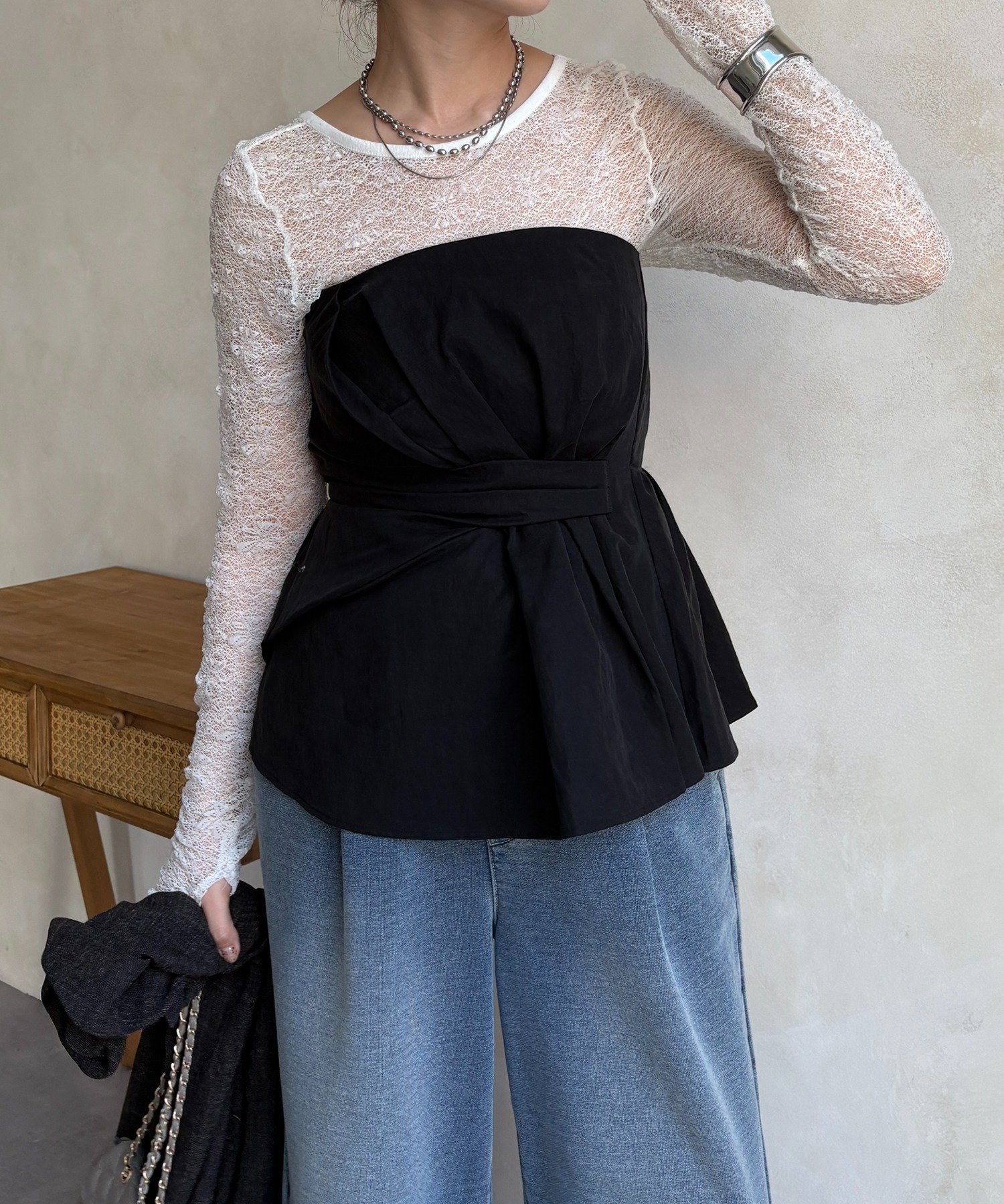 【ドゥドゥ/DouDou】のアシメタックビスチェ インテリア・キッズ・メンズ・レディースファッション・服の通販 founy(ファニー) ファッション Fashion レディースファッション Fashion for Women トップス・カットソー Cut & Sew Tops ビスチェ Bustiers & Corset Tops / Layered Bustier Style インナー Innerwear カットソー Cut and Sewn Top キュプラ Cupro, Eco Fabric シンプル Simple, Minimal ジャケット Jacket, Outerwear スマート Smart, Elegant 雑誌 Magazine, Fashion Magazine A/W・秋冬 Autumn/Winter 冬 Winter / This Winter 再入荷 Restock / Back in Stock エレガント 上品 Elegant 2025年 2025 2025-2026秋冬・A/W Autumn/Winter 2025–26 AW25–26 ブラック|ID: prp329100004794879 ipo3291000000034789885