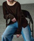 【ビーフラット/bflat】の前後2way ベロアカットソー 人気、トレンドファッション・服の通販 founy(ファニー) ファッション Fashion レディースファッション Fashion for Women トップス・カットソー Cut & Sew Tops カットソー・ベーシックTシャツ Cut-and-Sewn Tops / Stretch Tees & Basics ベロアトップス Velour Tops / Velvet-Look Items なめらか Smooth, Silky Texture インナー Innerwear カットソー Cut and Sewn Top ベロア Velour, Soft Velvet ベーシック Basic, Essential 無地 Plain, Solid Color thumbnail ブラウン|ID: prp329100004794880 ipo3291000000034789889