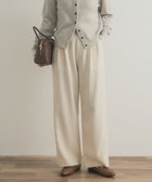 【アーバンリサーチ ドアーズ/URBAN RESEARCH DOORS】の『UR TECH SMOOTHLUXE』ワイドトラウザー ECRU|ID: prp329100004794903 ipo3291000000034790004