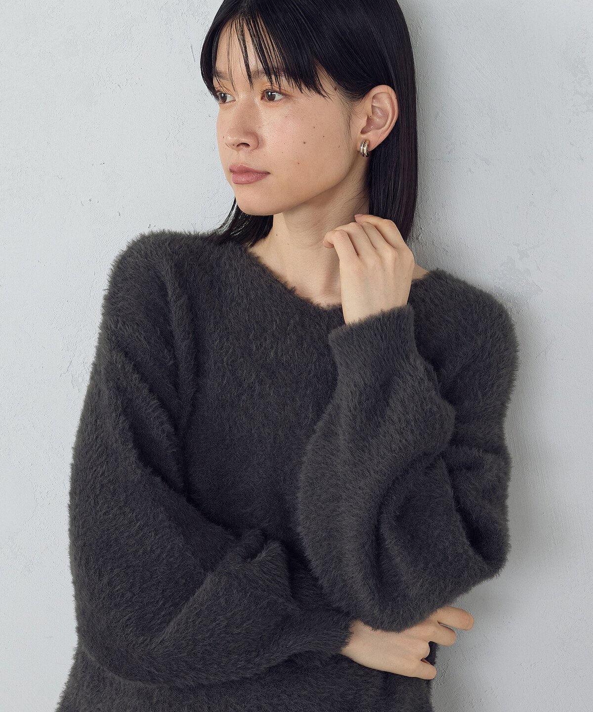 【コムサイズム/COMME CA ISM】の【ウォッシャブル】シャギー Vネックニット インテリア・キッズ・メンズ・レディースファッション・服の通販 founy(ファニー) 　ファッション　Fashion　レディースファッション　Fashion for Women　トップス・カットソー　Cut & Sew Tops　ニット　Knit Tops & Sweaters　Vネックトップス　V-Neck Tops / V-Cut Neckline Shirts　ウォッシャブル　Machine Washable　チャコール|ID: prp329100004794922 ipo3291000000034790085