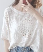 【スピーガ/SPIGA】のケミカルレース半袖トップス シロ|ID: prp329100004794930 ipo3291000000034790136