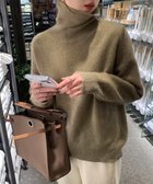 【ミニミニストア/miniministore】のタートルネックニットトップス レディース カーキブラウン|ID: prp329100004794935 ipo3291000000034790166