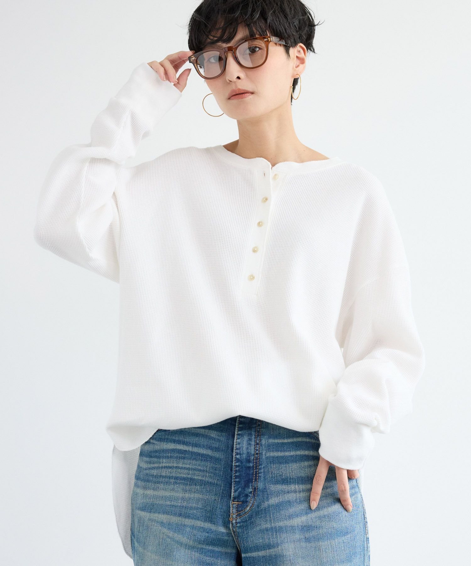 【バンヤードストーム/BARNYARDSTORM】のワッフル2WAYプルオーバー / マシンウォッシャブル 人気、トレンドファッション・服の通販 founy(ファニー) ファッション Fashion レディースファッション Fashion for Women トップス・カットソー Cut & Sew Tops カジュアルプルオーバー・ニットトップス Pullovers & Knit Tops / Casual Pullovers カットソー Cut and Sewn Top カーディガン Cardigan, Knitwear トレンド Trend, Trending Now ロング Long, Long-Length ワッフル Waffle, Waffle Knit 長袖 Long Sleeve, Full Sleeve other-1|ID: prp329100004794945 ipo3291000000034790231