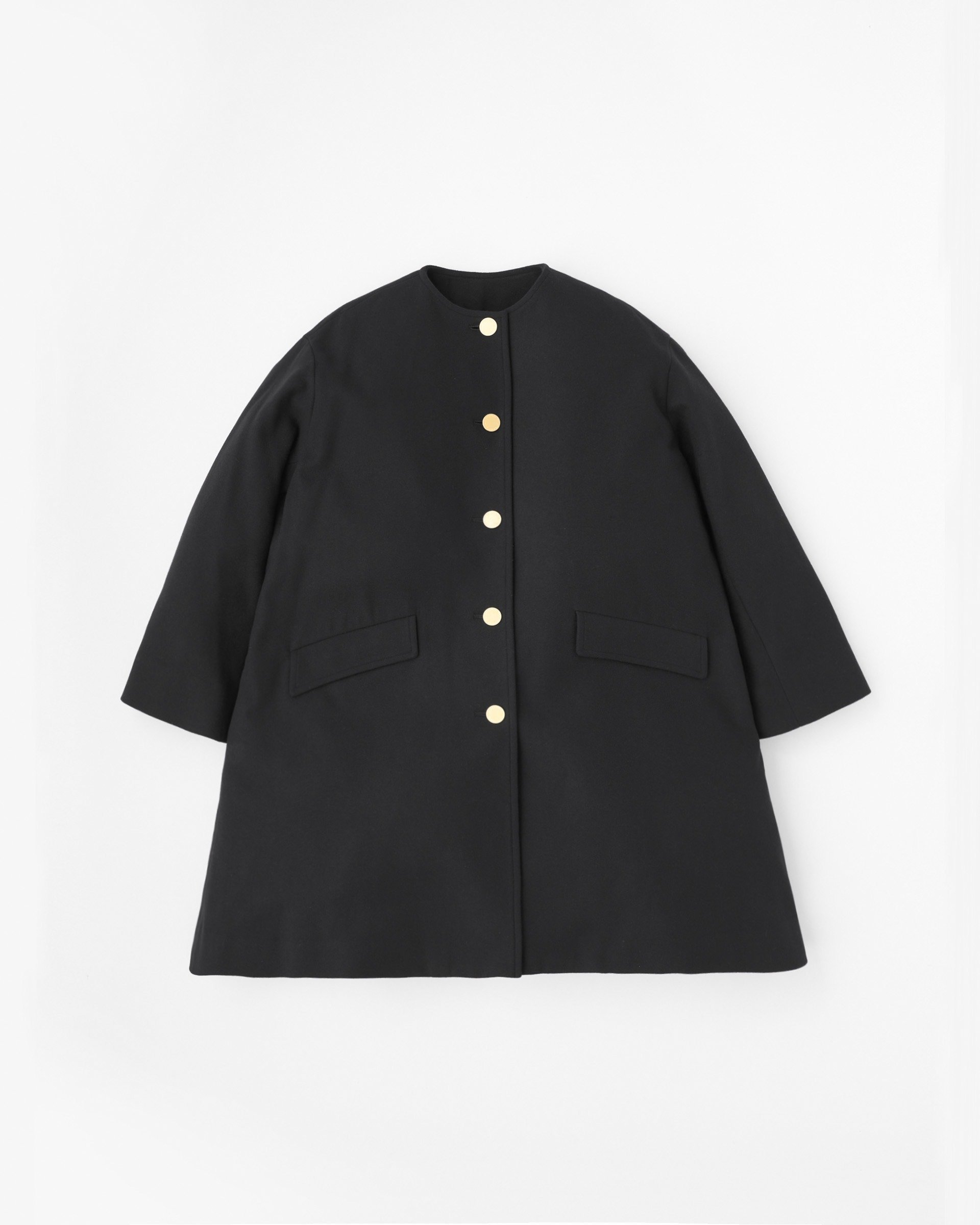 【トラディショナル ウェザーウェア/TWW / Traditional Weatherwear】のLINTON NO COLLAR インテリア・キッズ・メンズ・レディースファッション・服の通販 founy(ファニー) ファッション Fashion レディースファッション Fashion for Women エレガント 上品 Elegant フラップ Flap, Flap Pocket ポケット Pocket, Pocket Detail メルトン Melton, Heavy Wool モダン Modern, Contemporary ブラック|ID: prp329100004794956 ipo3291000000034790291