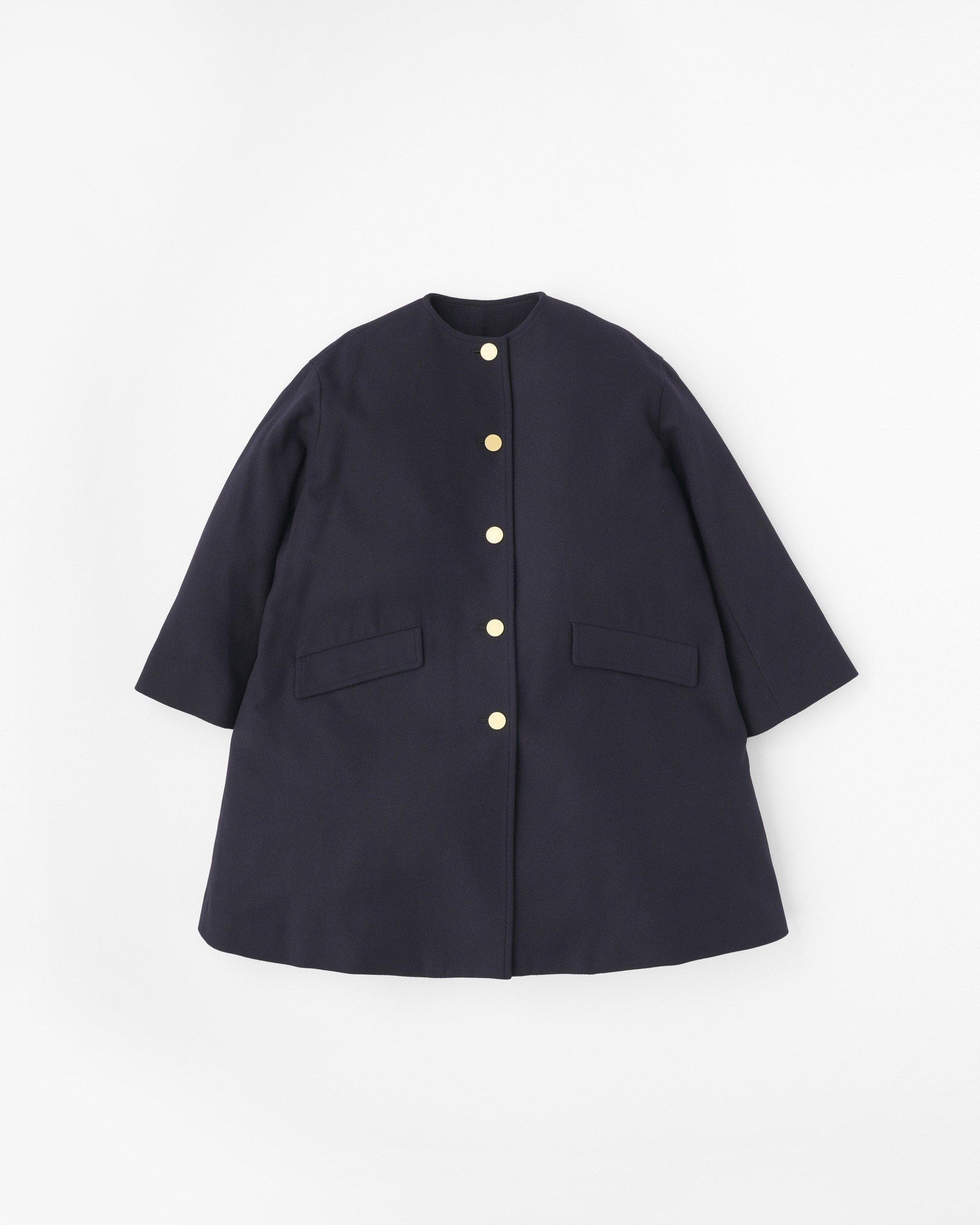 【トラディショナル ウェザーウェア/TWW / Traditional Weatherwear】のLINTON NO COLLAR インテリア・キッズ・メンズ・レディースファッション・服の通販 founy(ファニー) ファッション Fashion レディースファッション Fashion for Women エレガント 上品 Elegant フラップ Flap, Flap Pocket ポケット Pocket, Pocket Detail メルトン Melton, Heavy Wool モダン Modern, Contemporary ネイビー|ID: prp329100004794956 ipo3291000000034790294