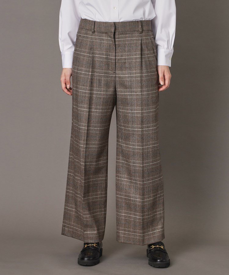 【ドレステリア/DRESSTERIOR】の【otonaMUSE 11月号掲載】グレンチェックワイドパンツ 人気、トレンドファッション・服の通販 founy(ファニー) 　雑誌掲載アイテム　Magazine Picks & Fashion Features　ファッション雑誌　Fashion Magazines　オトナミューズ　otona MUSE　ファッション　Fashion　レディースファッション　Fashion for Women　パンツ　Pants & Trousers　秋　Autumn　クラシカル　Classical, Vintage-Inspired　11月号　November Issue　ジャケット　Jacket, Outerwear　ストレッチ　Stretch, Stretchy Fabric　スマート　Smart, Elegant　セットアップ　Set-Up, Coordinated Outfit　雑誌　Magazine, Fashion Magazine　チェック　Check, Plaid, Tartan　トレンド　Trend, Trending Now　バランス　Balance, Style Balance　フィット　Fit, Slim Fit　ワイド　Wide, Wide Fit　エレガント 上品　Elegant　ビジネス 仕事 通勤　Business / Work / Commuting　 other-1|ID: prp329100004794964 ipo3291000000034790343
