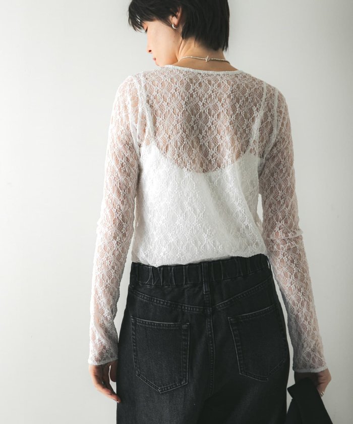 【アーバンリサーチ/URBAN RESEARCH】のストレッチレースクルーネックブラウス インテリア・キッズ・メンズ・レディースファッション・服の通販 founy(ファニー) https://founy.com/ ファッション Fashion レディースファッション Fashion for Women トップス・カットソー Cut & Sew Tops シャツ・ブラウス・オフィスカジュアル Elegant Blouses & Button-Ups 2025年 2025 2025-2026秋冬・A/W Autumn/Winter 2025–26 AW25–26 冬 Winter / This Winter おすすめ Recommended / Our Picks アクセサリー Fashion Accessories インナー Innerwear キャミソール Camisole, Spaghetti Strap Top ストレッチ Stretch, Stretchy Fabric フィット Fit, Slim Fit ボトム Bottoms, Lower Wear レース Lace, Lace Fabric エレガント 上品 Elegant 日本製 Made In Japan A/W・秋冬 Autumn/Winter |ID: prp329100004794972 ipo3291000000034790389