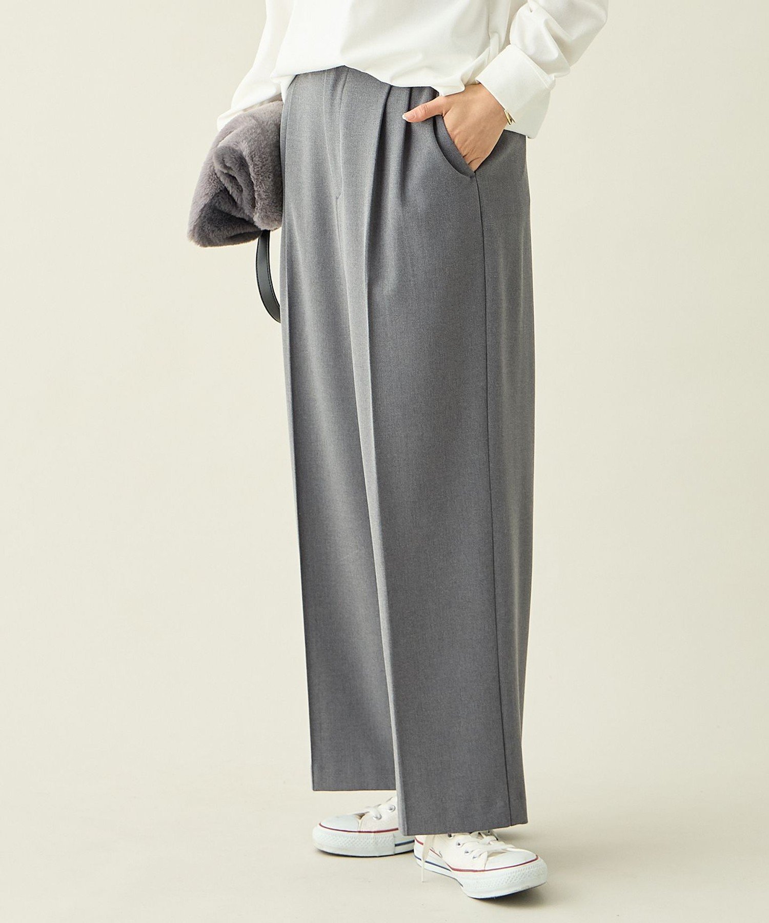 【エニー/ANY】の【LEE掲載/6サイズ展開/裏起毛/ウエストゴム】ウォームワイドパンツ インテリア・キッズ・メンズ・レディースファッション・服の通販 founy(ファニー) 　雑誌掲載アイテム　Magazine Picks & Fashion Features　ファッション雑誌　Fashion Magazines　リー　LEE　ファッション　Fashion　レディースファッション　Fashion for Women　パンツ　Pants & Trousers　ギャザー　Gathered, Ruffled　ストレッチ　Stretch, Stretchy Fabric　センター　Center, Center Line　雑誌　Magazine, Fashion Magazine　ピーチ　Peach, Soft Touch　ミックス　Mix, Mixed Style　リラックス　Relax, Relaxed Fit　ワイド　Wide, Wide Fit　A/W・秋冬　Autumn/Winter　再入荷　Restock / Back in Stock　おすすめ　Recommended / Our Picks　ビジネス 仕事 通勤　Business / Work / Commuting　チャコール[004]|ID: prp329100004794973 ipo3291000000034790403