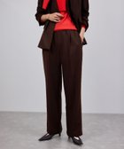 【ロペ/ROPE'】のウールフランネルタックイージーパンツ/イージーケア・セットアップ対応 ダークブラウン(20)|ID: prp329100004794981 ipo3291000000035159607