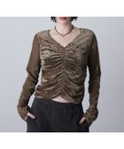 【ローズバッド/ROSE BUD】のシャーリングベロアトップス KHAKI|ID: prp329100004794983 ipo3291000000034790451