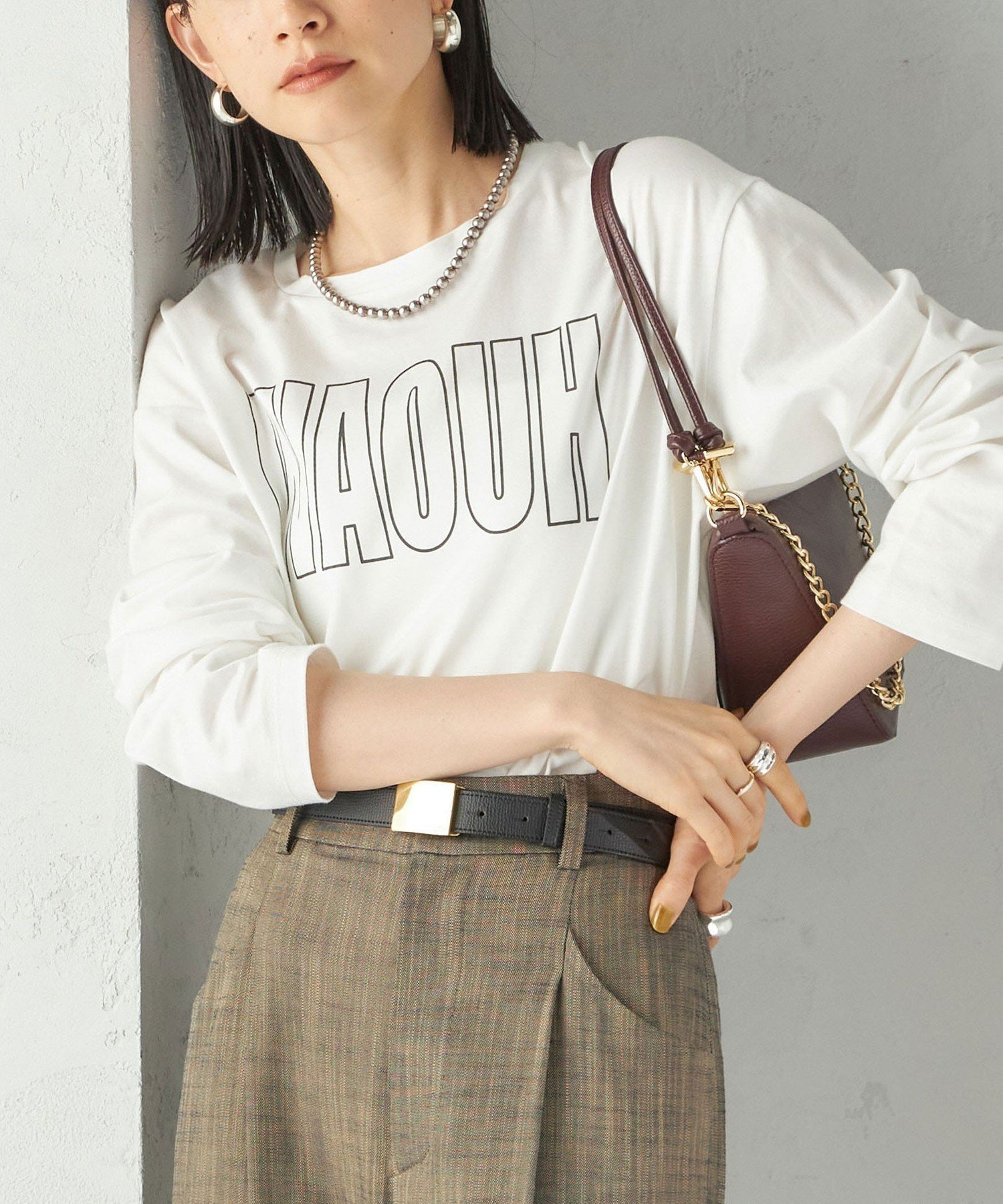 【シップス フォー ウィメン/SHIPS】のプリント ロゴ ロング スリーブ TEE インテリア・キッズ・メンズ・レディースファッション・服の通販 founy(ファニー) 　ファッション　Fashion　レディースファッション　Fashion for Women　インナー　Innerwear　ジャケット　Jacket, Outerwear　ストーン　Stone, Gem-Like　スリーブ　Sleeve, Long Sleeve / Short Sleeve　フェミニン　Feminine, Girly　プリント　Print, Printed Pattern　ポケット　Pocket, Pocket Detail　ロング　Long, Long-Length　2025年　2025　2025-2026秋冬・A/W　Autumn/Winter 2025–26 AW25–26　ストーン|ID: prp329100004794987 ipo3291000000035124393