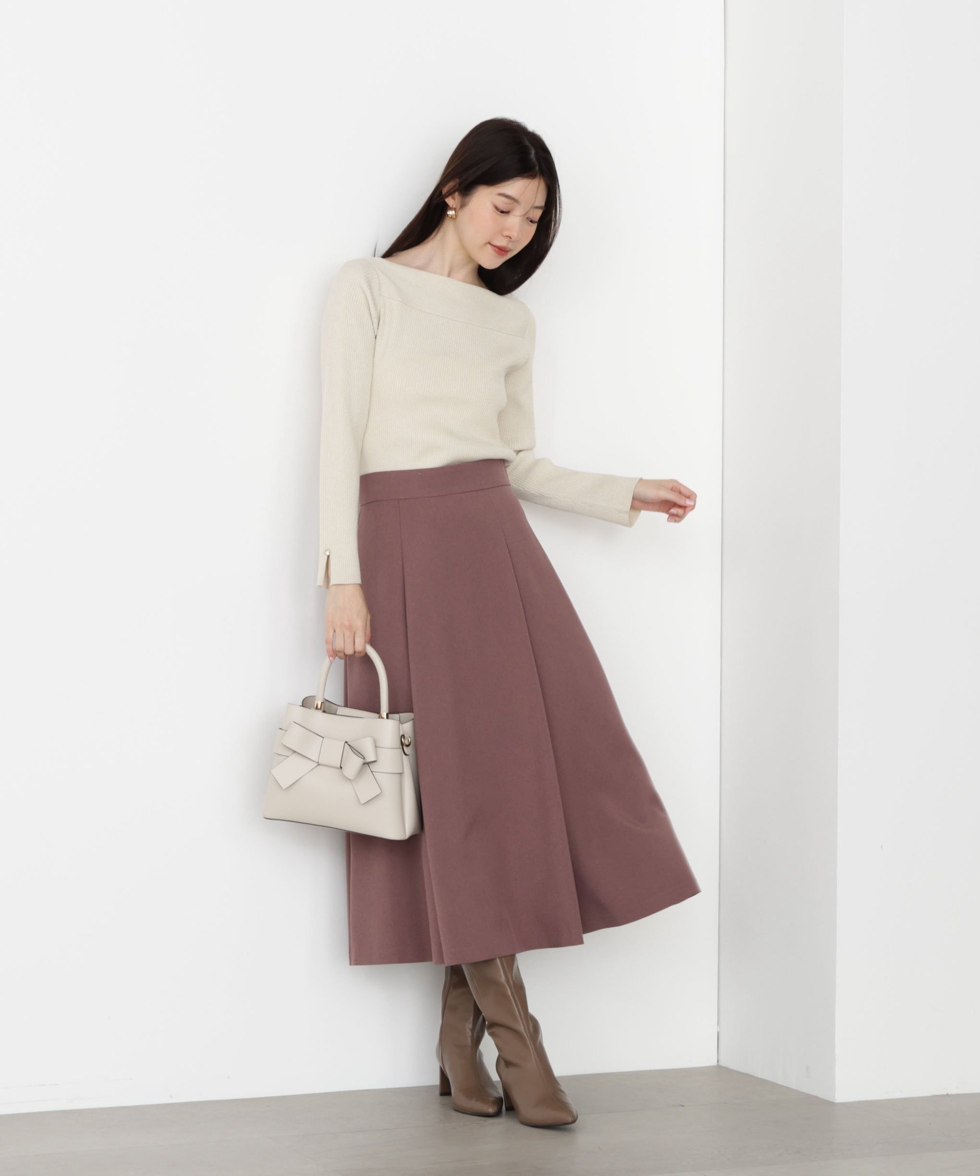 【プロポーション ボディドレッシング/PROPORTION BODY DRESSING】のオータムフレアスカート 25AW インテリア・キッズ・メンズ・レディースファッション・服の通販 founy(ファニー) 　ファッション　Fashion　レディースファッション　Fashion for Women　スカート　Skirts　Aライン・フレアスカート　A-Line & Flared Skirts　2025年　2025　2025-2026秋冬・A/W　Autumn/Winter 2025–26 AW25–26　おすすめ　Recommended / Our Picks　フェミニン　Feminine, Girly　フレア　Flare, Flared　秋　Autumn　ビジネス 仕事 通勤　Business / Work / Commuting　ピンク|ID: prp329100004795013 ipo3291000000034790591