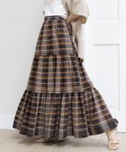 【レイジブルー/RAGEBLUE】の【WOMENS】コットンレースロングスカート 【新デザイン】ブラウンチェック56|ID: prp329100004795040 ipo3291000000034790731