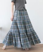 【レイジブルー/RAGEBLUE】の【WOMENS】コットンレースロングスカート 【新デザイン】ブルーチェック83|ID: prp329100004795040 ipo3291000000034790743