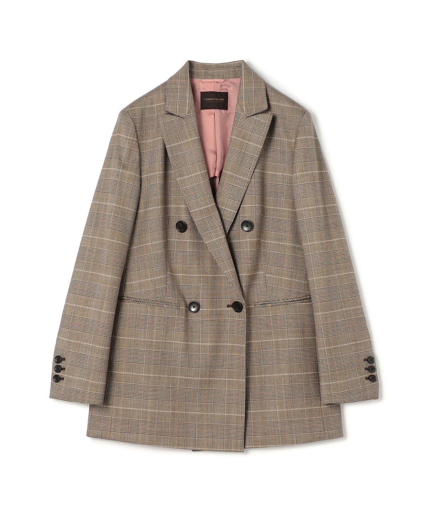 【トゥモローランド/TOMORROWLAND】のバーガンディーグレンチェック ダブルブレストジャケット 人気、トレンドファッション・服の通販 founy(ファニー) ファッション Fashion レディースファッション Fashion for Women アウター Coat / Outerwear Collection レディースジャケット・軽アウター Jackets クラシカル Classical, Vintage-Inspired ジャケット Jacket, Outerwear ストレッチ Stretch, Stretchy Fabric ダブル Double, Double-Breasted チェック Check, Plaid, Tartan バランス Balance, Style Balance フロント Front, Front Design マニッシュ Mannish, Boyish 秋 Autumn 軽量 Lightweight, Ultra Light ビジネス 仕事 通勤 Business / Work / Commuting other-1|ID: prp329100004795044 ipo3291000000034790751
