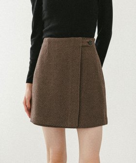 【ヘザー/Heather】のWinterラップミニスカート 人気、トレンドファッション・服の通販 founy(ファニー) ファッション Fashion レディースファッション Fashion for Women スカート Skirts ミニスカート Mini Skirts 冬 Winter / This Winter おすすめ Recommended / Our Picks シンプル Simple, Minimal ミニスカート Mini Skirt, Short Skirt ラップ Wrap, Wrap Design エレガント 上品 Elegant |ID:prp329100004795058