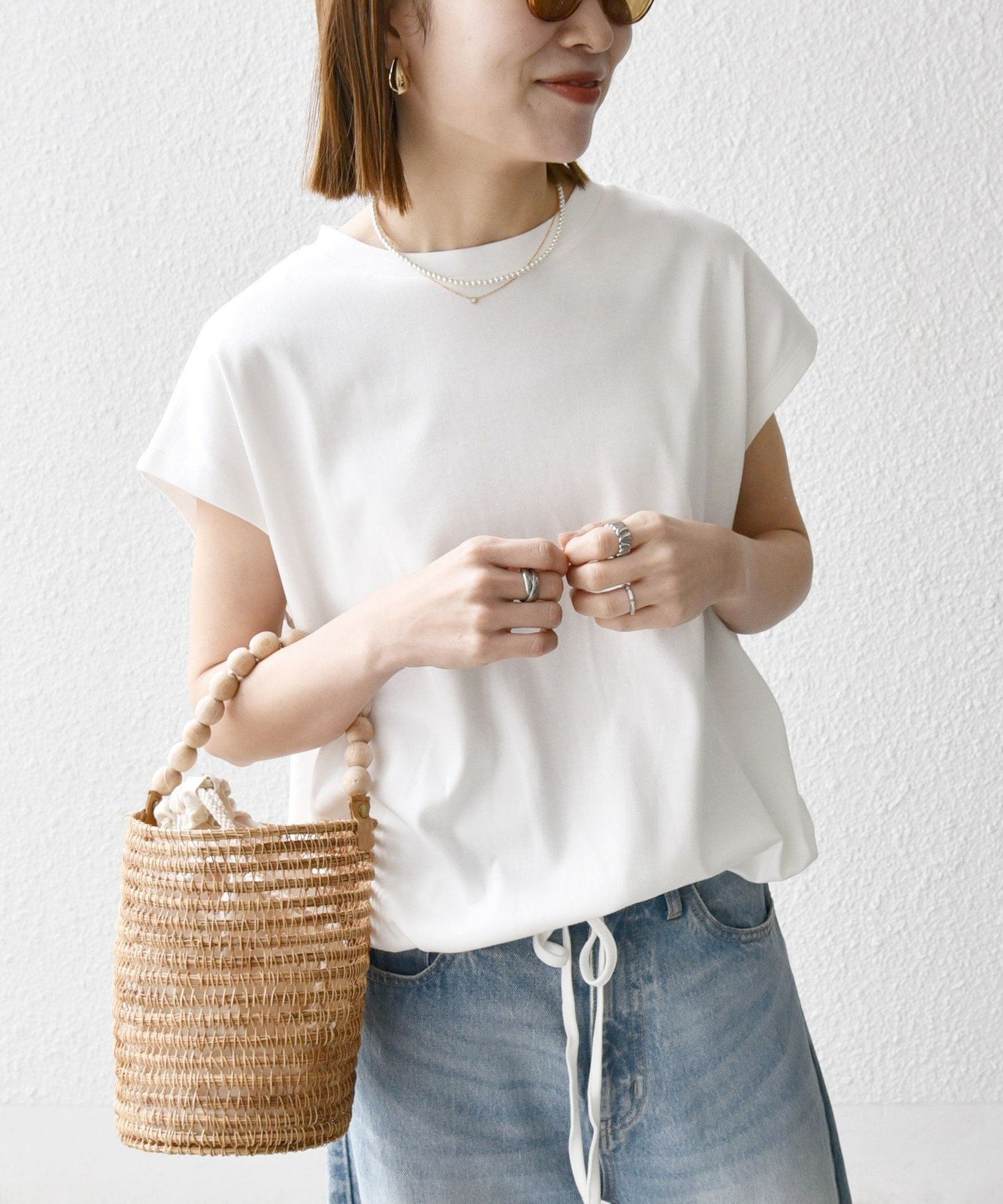 【シップス フォー ウィメン/SHIPS】のSHIPS any 接触冷感/汗染み防止加工/洗濯機可能 ドロスト フレンチスリーブ TEE インテリア・キッズ・メンズ・レディースファッション・服の通販 founy(ファニー) ファッション Fashion レディースファッション Fashion for Women 洗える Machine Washable コンパクト Compact, Small Size スリーブ Sleeve, Long Sleeve / Short Sleeve デニム Denim, Jeans Material ドローストリング Drawstring, Pull Cord フレンチ French, French Style ボトム Bottoms, Lower Wear ワイド Wide, Wide Fit 2025年 2025 2025-2026秋冬・A/W Autumn/Winter 2025–26 AW25–26 ホワイト|ID: prp329100004795060 ipo3291000000034790854