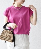 【シップス フォー ウィメン/SHIPS】のSHIPS any 接触冷感/汗染み防止加工/洗濯機可能 ドロスト フレンチスリーブ TEE ピンク|ID: prp329100004795060 ipo3291000000034790862