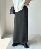 【フューティアランド/futier land】のまるで毛布を纏っているような温かさ.裏起毛ニットロングスカート チャコールグレー|ID: prp329100004795080 ipo3291000000034790940