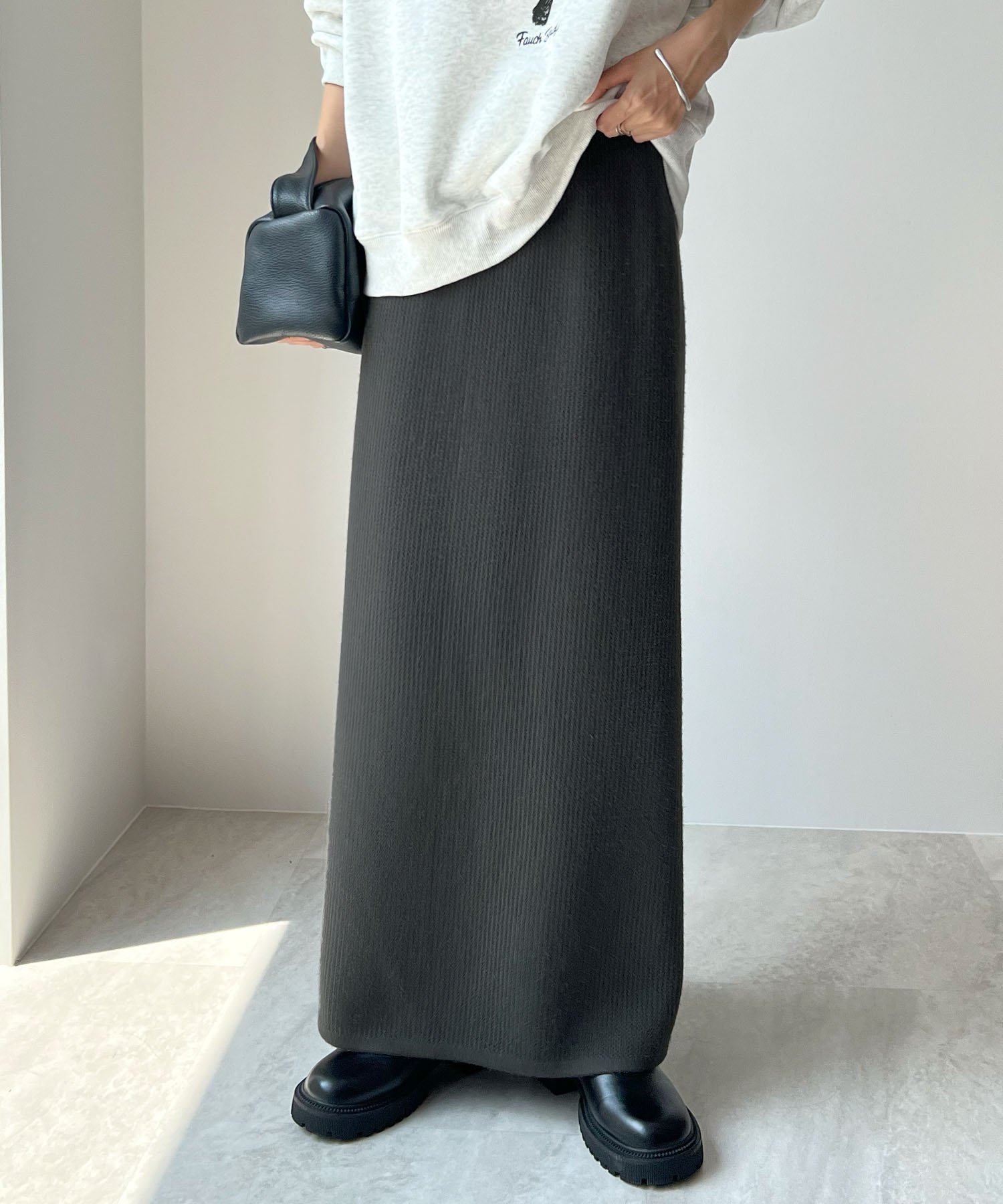 【フューティアランド/futier land】のまるで毛布を纏っているような温かさ.裏起毛ニットロングスカート インテリア・キッズ・メンズ・レディースファッション・服の通販 founy(ファニー) ファッション Fashion レディースファッション Fashion for Women スカート Skirts ロングスカート Long Skirts / Maxi & Midi Skirts オレンジ Orange スウェット / スエット Sweatshirt, Sweatwear チェック Check, Plaid, Tartan 再入荷 Restock / Back in Stock おすすめ Recommended / Our Picks チャコールグレー|ID: prp329100004795080 ipo3291000000034790940