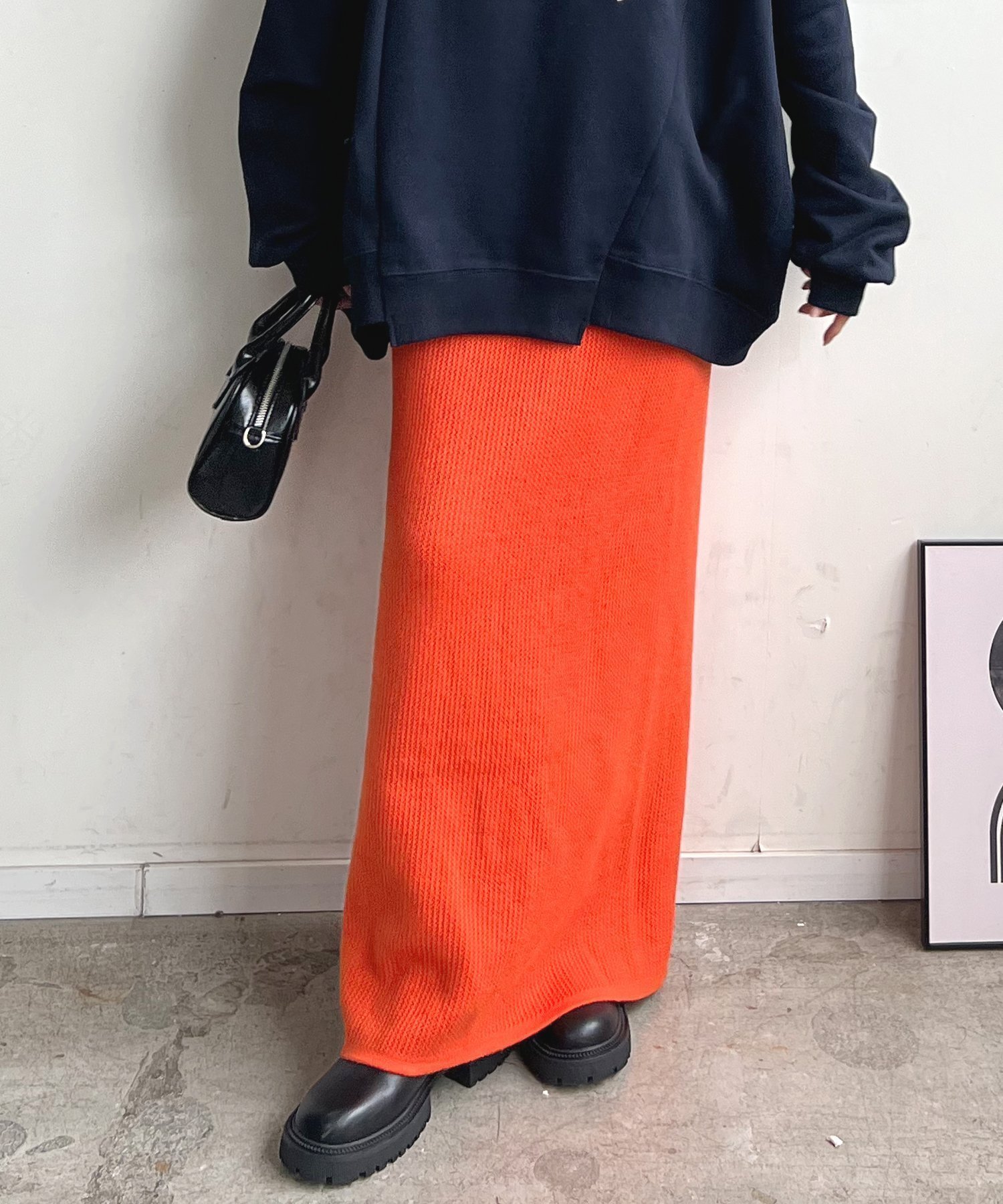 【フューティアランド/futier land】のまるで毛布を纏っているような温かさ.裏起毛ニットロングスカート インテリア・キッズ・メンズ・レディースファッション・服の通販 founy(ファニー) ファッション Fashion レディースファッション Fashion for Women スカート Skirts ロングスカート Long Skirts / Maxi & Midi Skirts オレンジ Orange スウェット / スエット Sweatshirt, Sweatwear チェック Check, Plaid, Tartan 再入荷 Restock / Back in Stock おすすめ Recommended / Our Picks オレンジ|ID: prp329100004795080 ipo3291000000034790943