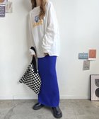 【フューティアランド/futier land】のまるで毛布を纏っているような温かさ.裏起毛ニットロングスカート ブルー|ID: prp329100004795080 ipo3291000000034790945