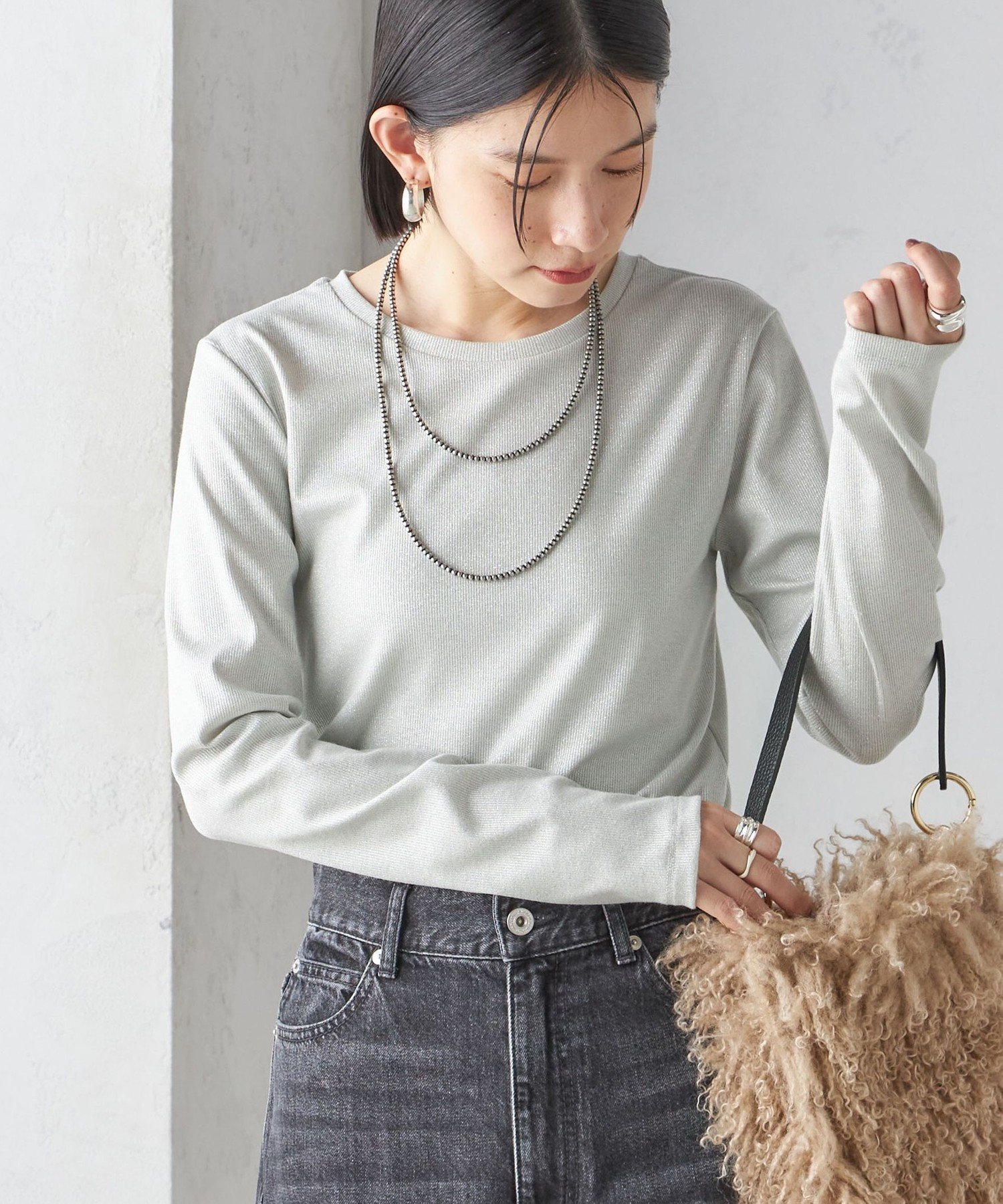 【シップス フォー ウィメン/SHIPS】の洗濯機可能 シャイニー ストレッチ クルーネック カットソー 人気、トレンドファッション・服の通販 founy(ファニー) ファッション Fashion レディースファッション Fashion for Women トップス・カットソー Cut & Sew Tops カットソー・ベーシックTシャツ Cut-and-Sewn Tops / Stretch Tees & Basics インナー Innerwear カットソー Cut and Sewn Top シャイニー Shiny, Glossy Finish シルバー Silver, Metallic Silver シンプル Simple, Minimal ストレッチ Stretch, Stretchy Fabric バランス Balance, Style Balance ベーシック Basic, Essential other-1|ID: prp329100004795081 ipo3291000000034790942