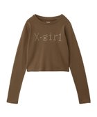 【エックスガール/X-girl】のX-girl/STAR MOTIF LOGO L/S BABY TEE 人気、トレンドファッション・服の通販 founy(ファニー) ファッション Fashion レディースファッション Fashion for Women インナー Innerwear コンパクト Compact, Small Size ストレッチ Stretch, Stretchy Fabric トレンド Trend, Trending Now 長袖 Long Sleeve, Full Sleeve フィット Fit, Slim Fit フロント Front, Front Design ミニスカート Mini Skirt, Short Skirt モチーフ Motif, Design Theme ロング Long, Long-Length A/W・秋冬 Autumn/Winter おすすめ Recommended / Our Picks thumbnail BROWN|ID: prp329100004795087 ipo3291000000034790966