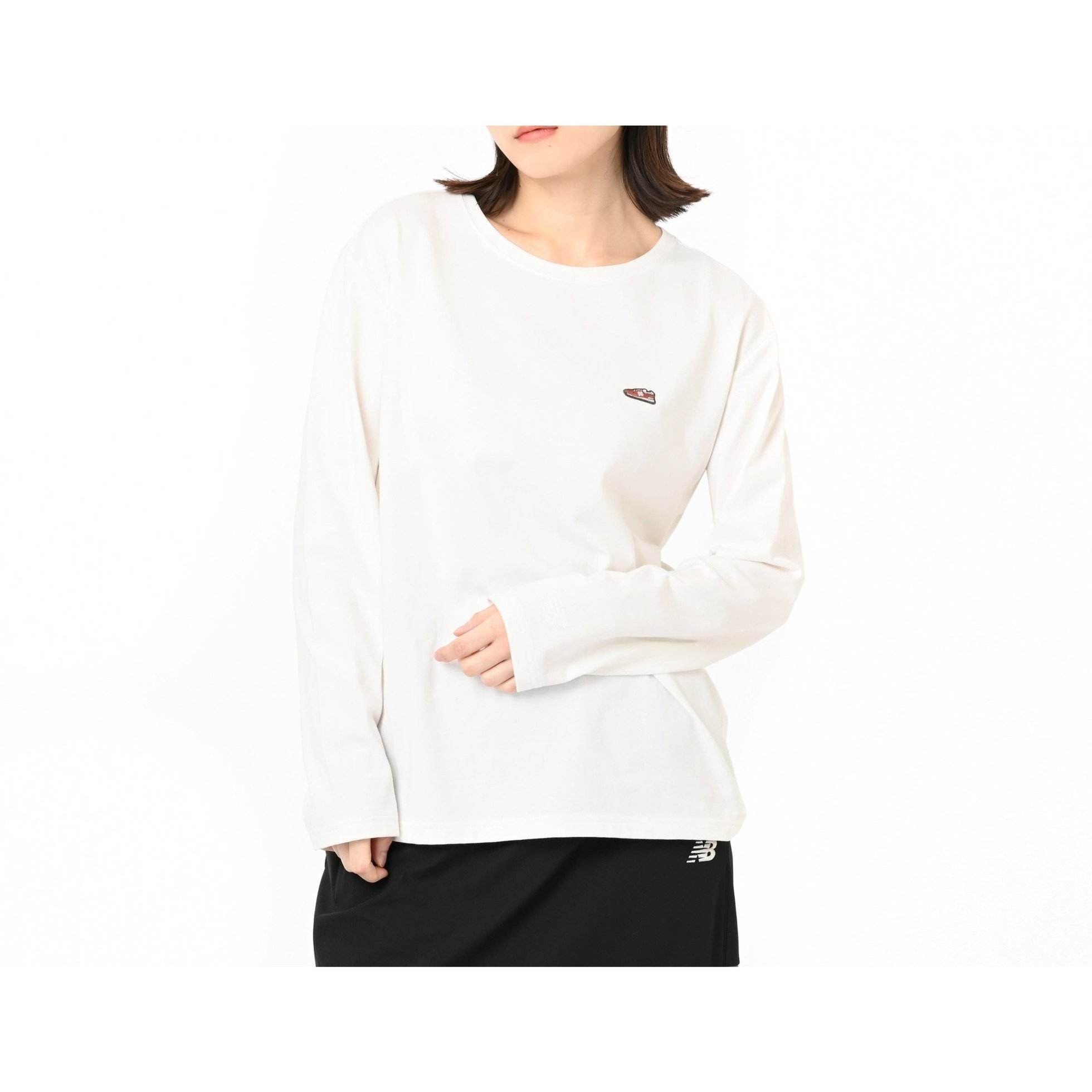 【ニューバランス/new balance】のシューパッチロングスリーブ インテリア・キッズ・メンズ・レディースファッション・服の通販 founy(ファニー) 　ファッション　Fashion　レディースファッション　Fashion for Women　インナー　Innerwear　スリーブ　Sleeve, Long Sleeve / Short Sleeve　パッチ　Patch, Appliqué　ロング　Long, Long-Length　ワンポイント　One Point, Statement Accent　定番　Standard, Basic Item　SST|ID: prp329100004795089 ipo3291000000034790990