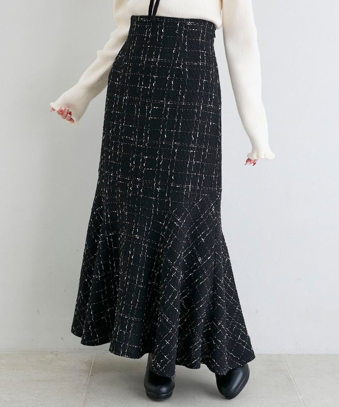 【マジェスティック レゴン/MAJESTIC LEGON】のツイードマーメイドロングスカート インテリア・キッズ・メンズ・レディースファッション・服の通販 founy(ファニー) https://founy.com/ ファッション Fashion レディースファッション Fashion for Women スカート Skirts ロングスカート Long Skirts / Maxi & Midi Skirts ダウン Down, Puffer ロング Long, Long-Length 再入荷 Restock / Back in Stock エレガント 上品 Elegant |ID: prp329100004795098 ipo3291000000034791027