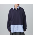 【レプシィム ローリーズファーム/LEPSIM LOWRYS FARM】のシャツレイヤード風プルオーバー 人気、トレンドファッション・服の通販 founy(ファニー) ファッション Fashion レディースファッション Fashion for Women トップス・カットソー Cut & Sew Tops シャツ・ブラウス・オフィスカジュアル Elegant Blouses & Button-Ups カジュアルプルオーバー・ニットトップス Pullovers & Knit Tops / Casual Pullovers インナー Innerwear スキッパー Skipper, Open Collar トレンド Trend, Trending Now thumbnail ネイビー×ライトブルー88|ID: prp329100004795099 ipo3291000000035139303