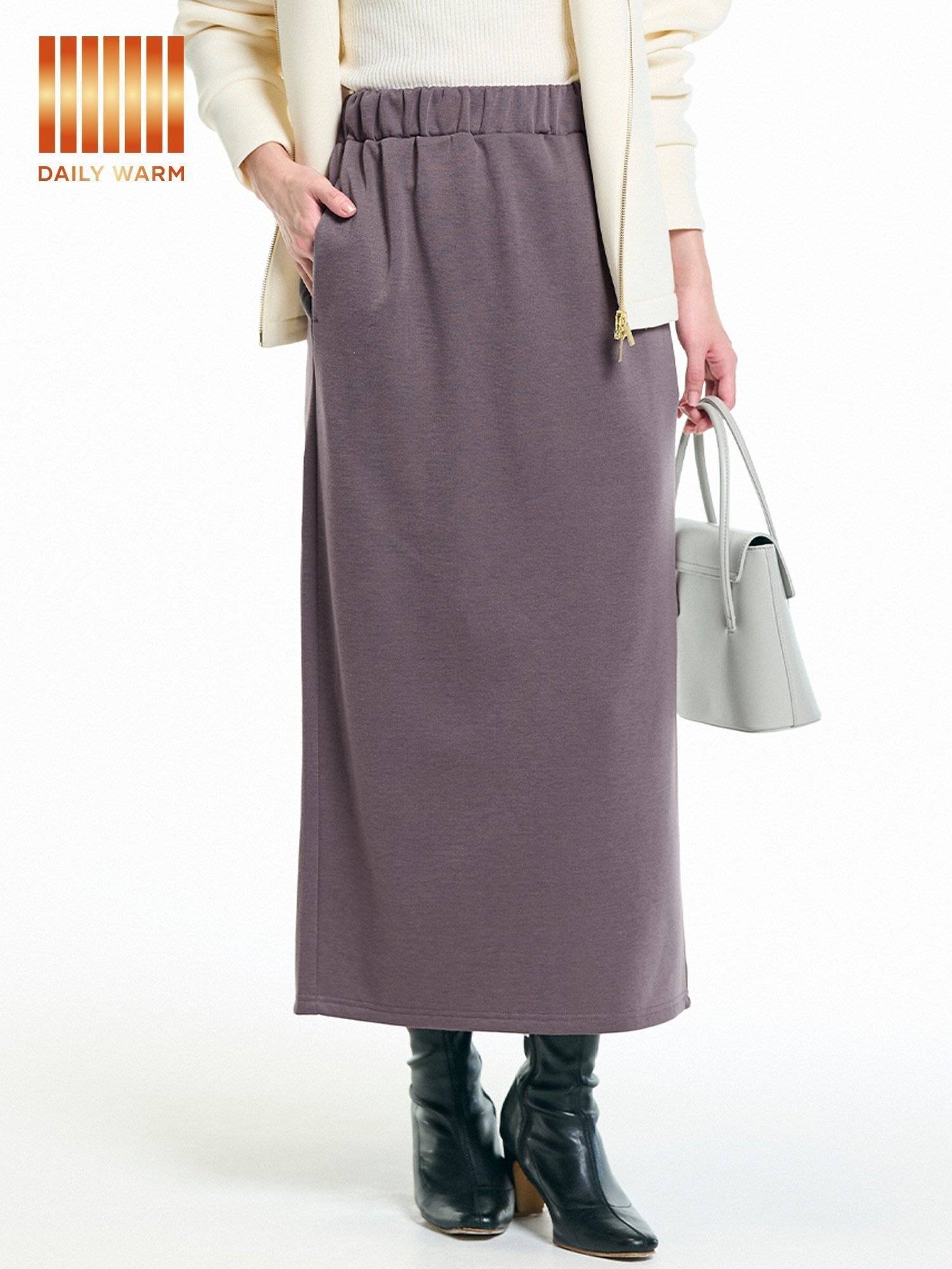 【コカ/COCA】の【DAILY WARM】裏シャギーIラインスカート インテリア・キッズ・メンズ・レディースファッション・服の通販 founy(ファニー) ファッション Fashion レディースファッション Fashion for Women スカート Skirts ウォッシャブル Machine Washable 洗える Machine Washable シンプル Simple, Minimal ジャケット Jacket, Outerwear スウェット / スエット Sweatshirt, Sweatwear ストレッチ Stretch, Stretchy Fabric スリット Slit, Slit Detail ポケット Pocket, Pocket Detail 無地 Plain, Solid Color ロング Long, Long-Length 冬 Winter / This Winter 2025年 2025 2025-2026秋冬・A/W Autumn/Winter 2025–26 AW25–26 Greige|ID: prp329100004795123 ipo3291000000034842633