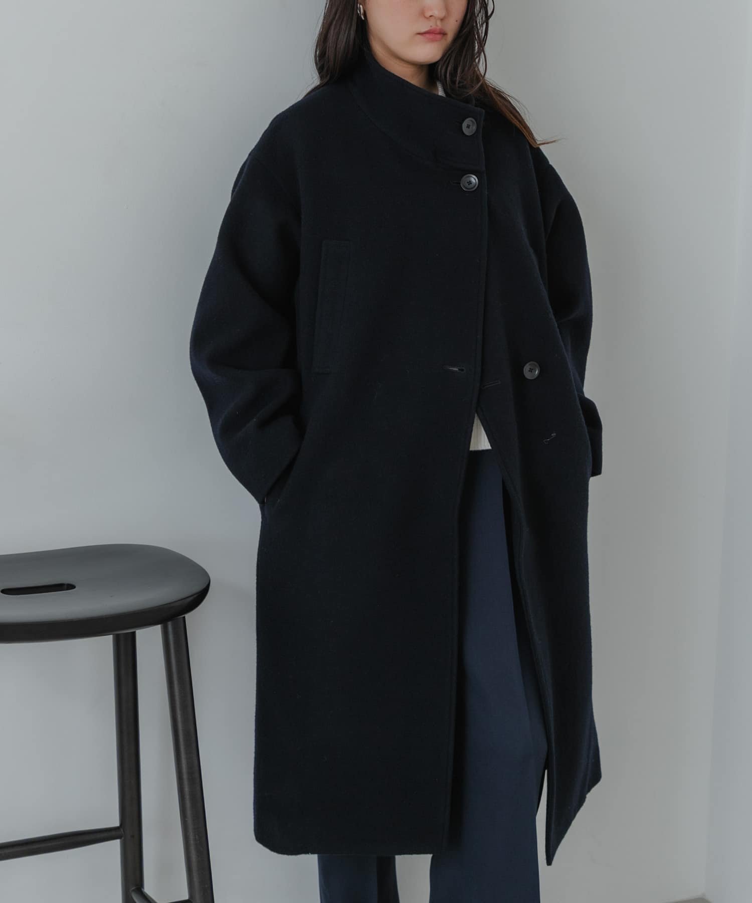 【アーバンリサーチ/URBAN RESEARCH】のスーパー100ウールスタンドカラーコート インテリア・キッズ・メンズ・レディースファッション・服の通販 founy(ファニー) 　ファッション　Fashion　レディースファッション　Fashion for Women　アウター　Coat / Outerwear Collection　コート・ロングコート・ピーコート　Long Coats, Peacoats & More　2025年　2025　2025-2026秋冬・A/W　Autumn/Winter 2025–26 AW25–26　冬　Winter / This Winter　なめらか　Smooth, Silky Texture　シンプル　Simple, Minimal　スタンド　Stand Collar, Upright Stand　バランス　Balance, Style Balance　ポケット　Pocket, Pocket Detail　メルトン　Melton, Heavy Wool　エレガント 上品　Elegant　日本製　Made In Japan　A/W・秋冬　Autumn/Winter　D.NAVY|ID: prp329100004795124 ipo3291000000035596340