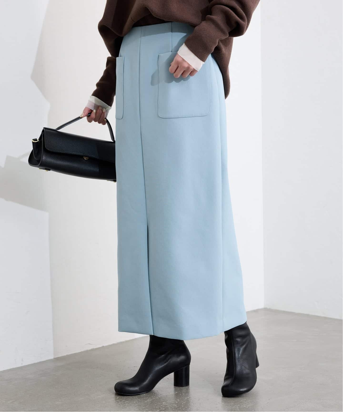 【スローブ イエナ/SLOBE IENA】のダブルクロスタイトスカート インテリア・キッズ・メンズ・レディースファッション・服の通販 founy(ファニー) ファッション Fashion レディースファッション Fashion for Women スカート Skirts 2025年 2025 2025-2026秋冬・A/W Autumn/Winter 2025–26 AW25–26 ジャケット Jacket, Outerwear スリット Slit, Slit Detail タイトスカート Pencil Skirt, Tight Skirt ダブル Double, Double-Breasted フロント Front, Front Design リブニット Rib Knit, Ribbed Knit ビジネス 仕事 通勤 Business / Work / Commuting ブルー A|ID: prp329100004795125 ipo3291000000034869665