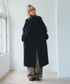 【ビームス ウイメン/BEAMS】のスタンドカラー ダブル コート BLACK|ID: prp329100004795126 ipo3291000000034791178