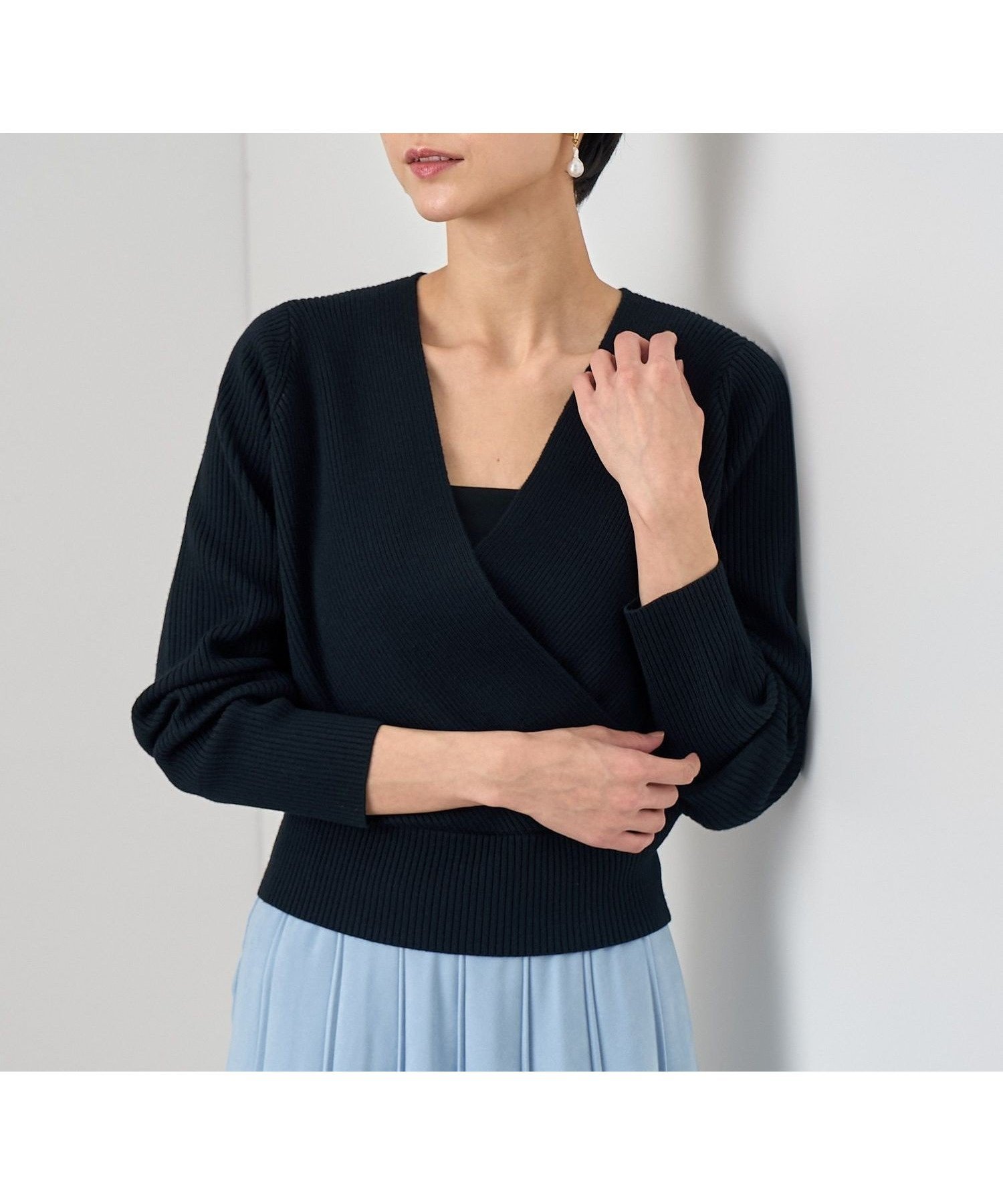 【アナイ/ANAYI】のメリノウールカシュクール プルオーバー インテリア・キッズ・メンズ・レディースファッション・服の通販 founy(ファニー) ファッション Fashion レディースファッション Fashion for Women トップス・カットソー Cut & Sew Tops カジュアルプルオーバー・ニットトップス Pullovers & Knit Tops / Casual Pullovers コンパクト Compact, Small Size ショート Short, Short Length スマート Smart, Elegant バランス Balance, Style Balance ロング Long, Long-Length ワイド Wide, Wide Fit A/W・秋冬 Autumn/Winter 再入荷 Restock / Back in Stock navy|ID: prp329100004795130 ipo3291000000034791193