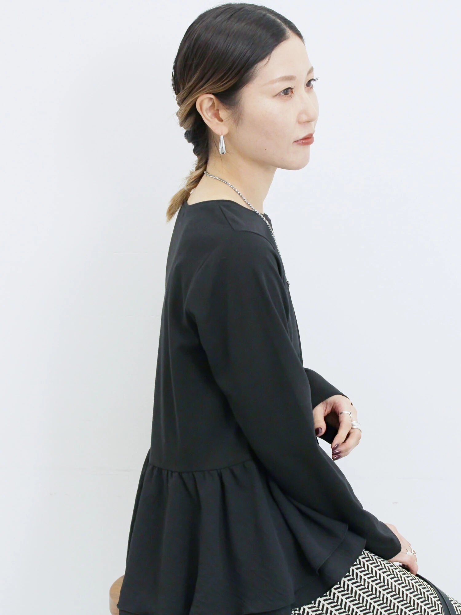 【サマンサモスモス/Samansa Mos2】のペプラムドッキングカットソー インテリア・キッズ・メンズ・レディースファッション・服の通販 founy(ファニー) ファッション Fashion レディースファッション Fashion for Women トップス・カットソー Cut & Sew Tops カットソー・ベーシックTシャツ Cut-and-Sewn Tops / Stretch Tees & Basics おすすめ Recommended / Our Picks カットソー Cut and Sewn Top ペプラム Peplum, Flared Hem リラックス Relax, Relaxed Fit ブラック|ID: prp329100004795137 ipo3291000000034791229