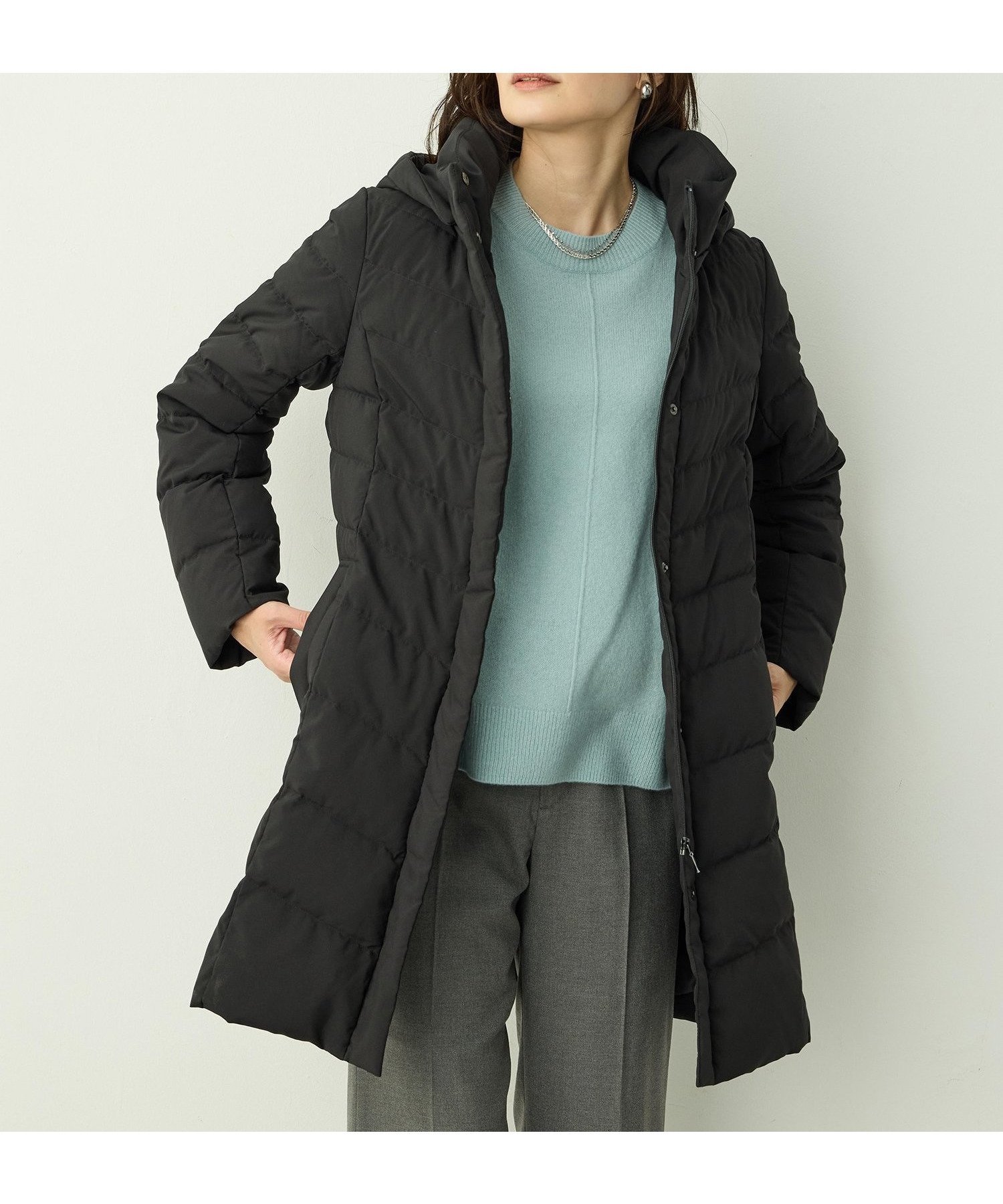 【エーシーデザインバイアルファキュービック/A/C DESIGN BY ALPHACUBIC】のロングダウンコート【はっ水・フード取り外し可】 インテリア・キッズ・メンズ・レディースファッション・服の通販 founy(ファニー) 　ファッション　Fashion　レディースファッション　Fashion for Women　アウター　Coat / Outerwear Collection　コート・ロングコート・ピーコート　Long Coats, Peacoats & More　ダウンジャケット・軽量ダウン　Warm & Lightweight Down Jackets　エレガント 上品　Elegant　冬　Winter / This Winter　ビジネス 仕事 通勤　Business / Work / Commuting　防寒　Cold Protection, Winter-Ready　ブラック|ID: prp329100004795138 ipo3291000000034791236