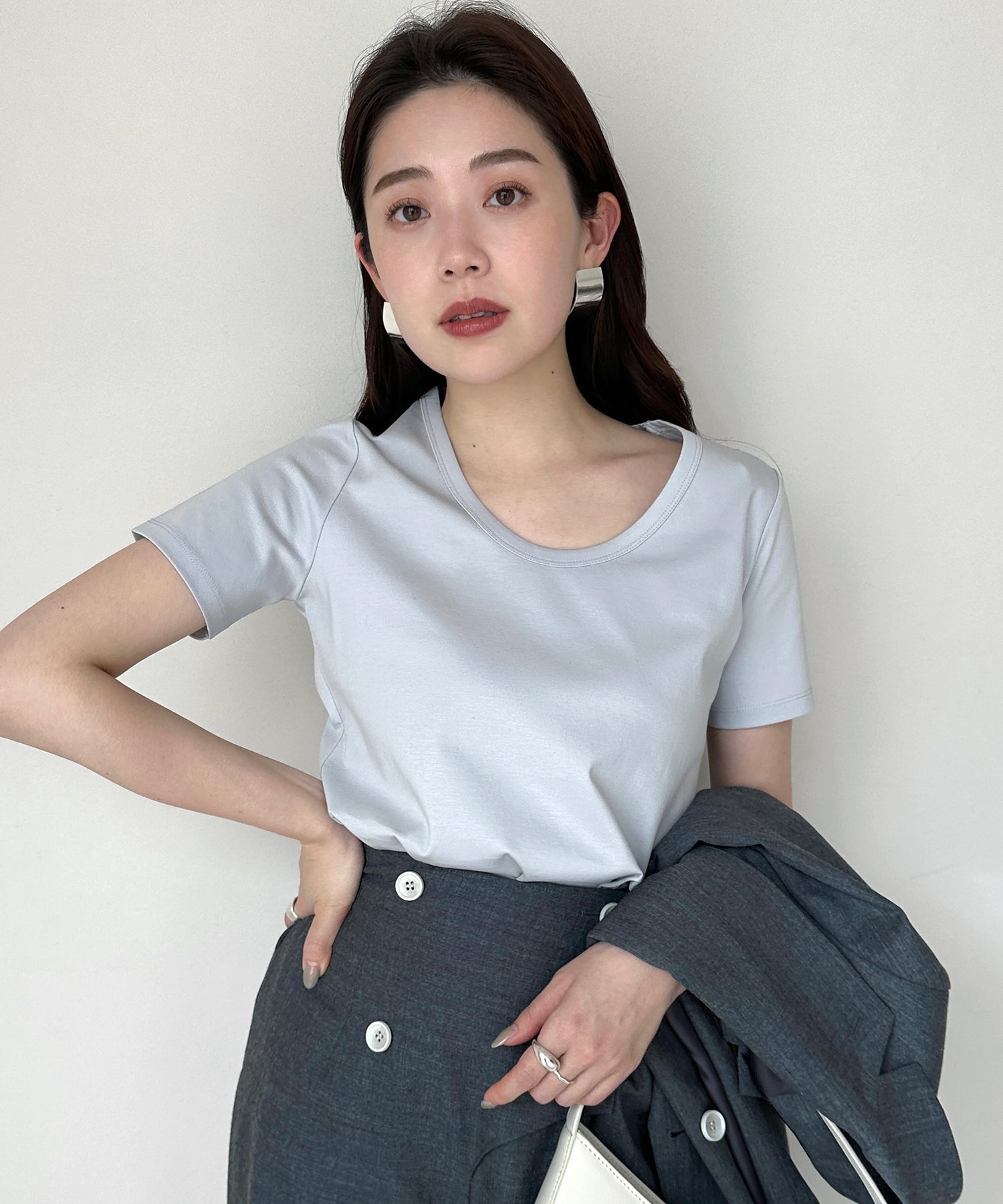 【アニュアンス/anuans】のシルクタッチコットンUネックT インテリア・キッズ・メンズ・レディースファッション・服の通販 founy(ファニー) ファッション Fashion レディースファッション Fashion for Women シルク Silk, 100% Silk シルケット Silket, Silky Cotton 定番 Standard, Basic Item プレート Plate, Dish ベーシック Basic, Essential 2024年 2024 2024春夏・S/S Spring/Summer 2024 SS24 エレガント 上品 Elegant SAX|ID: prp329100004795139 ipo3291000000034791247