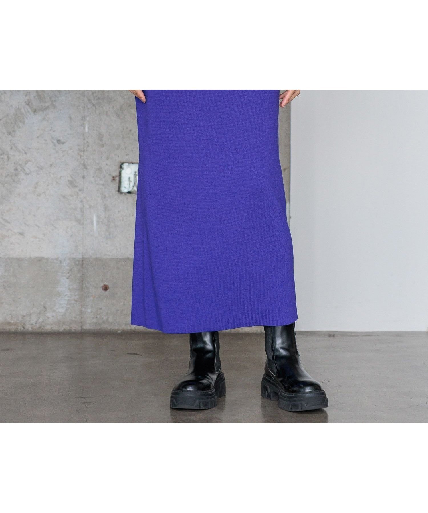 【ベイフロー/BAYFLOW】の【HEREIAM】EASYニットナロースカート インテリア・キッズ・メンズ・レディースファッション・服の通販 founy(ファニー) 　ファッション　Fashion　レディースファッション　Fashion for Women　スカート　Skirts　おすすめ　Recommended / Our Picks　ストレート　Straight, Straight Cut　ビビッド　Vivid, Bright Tone　フラット　Flat, Flat Shoes　バイオレット96|ID: prp329100004795140 ipo3291000000034791252