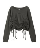 【エックスガール/X-girl】のX-girl/FADED DRAWSTRING L/S TOP 人気、トレンドファッション・服の通販 founy(ファニー) ファッション Fashion レディースファッション Fashion for Women ワンピース Dresses コンパクト Compact, Small Size ストレッチ Stretch, Stretchy Fabric トレンド Trend, Trending Now 長袖 Long Sleeve, Full Sleeve フロント Front, Front Design ミニスカート Mini Skirt, Short Skirt ワンポイント One Point, Statement Accent おすすめ Recommended / Our Picks thumbnail BLACK|ID: prp329100004795146 ipo3291000000034791283
