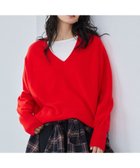 【バンヤードストーム/BARNYARDSTORM】のVネックホールガーメントニット【MADE IN JAPAN】 人気、トレンドファッション・服の通販 founy(ファニー) ファッション Fashion レディースファッション Fashion for Women トップス・カットソー Cut & Sew Tops ニット Knit Tops & Sweaters Vネックトップス V-Neck Tops / V-Cut Neckline Shirts ストール Stole, Wrap スマート Smart, Elegant チェック Check, Plaid, Tartan ホールガーメント WholeGarment, Seamless Knit エレガント 上品 Elegant 冬 Winter / This Winter 日本製 Made In Japan thumbnail レッド30|ID: prp329100004795151 ipo3291000000034791301
