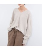 【バンヤードストーム/BARNYARDSTORM】のVネックホールガーメントニット【MADE IN JAPAN】 人気、トレンドファッション・服の通販 founy(ファニー) ファッション Fashion レディースファッション Fashion for Women トップス・カットソー Cut & Sew Tops ニット Knit Tops & Sweaters Vネックトップス V-Neck Tops / V-Cut Neckline Shirts ストール Stole, Wrap スマート Smart, Elegant チェック Check, Plaid, Tartan ホールガーメント WholeGarment, Seamless Knit エレガント 上品 Elegant 冬 Winter / This Winter 日本製 Made In Japan thumbnail ライトベージュ|ID: prp329100004795151 ipo3291000000034791307