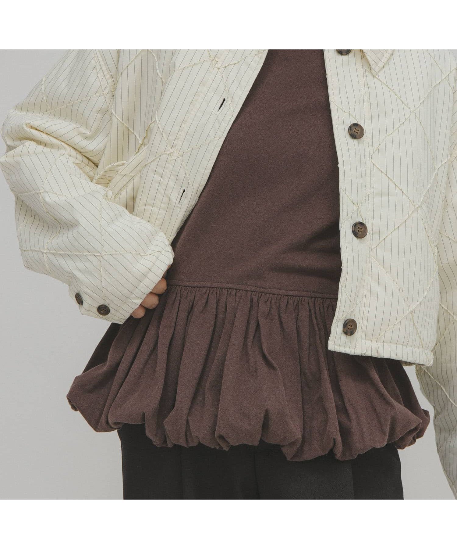 【ケービーエフ/KBF / URBAN RESEARCH】のピーチスキンバブルヘムトップス インテリア・キッズ・メンズ・レディースファッション・服の通販 founy(ファニー) ファッション Fashion レディースファッション Fashion for Women トップス・カットソー Cut & Sew Tops 2025年 2025 2025-2026秋冬・A/W Autumn/Winter 2025–26 AW25–26 冬 Winter / This Winter おすすめ Recommended / Our Picks カーディガン Cardigan, Knitwear ショート Short, Short Length ジャケット Jacket, Outerwear バルーン Balloon, Balloon Silhouette ピーチ Peach, Soft Touch A/W・秋冬 Autumn/Winter ブラウン|ID: prp329100004795157 ipo3291000000034791346