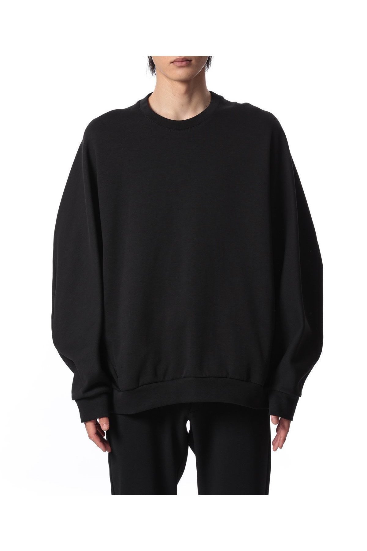 【アタッチメント/ATTACHMENT / MEN】のコットン/ポリエステル ダブルニットプルオーバースウェット インテリア・キッズ・メンズ・レディースファッション・服の通販 founy(ファニー) ファッション Fashion メンズファッション Fashion for Men トップス・カットソー Cut & Sew Tops ニット・セーター / 定番トップス Knit Tops & Sweaters ストレッチ Stretch, Stretchy Fabric 軽量 Lightweight, Ultra Light BLACK|ID: prp329100004795161 ipo3291000000034791363